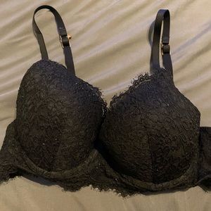 Aerie Black Real Power Plunge Bra